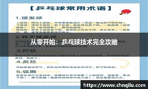 从零开始：乒乓球技术完全攻略