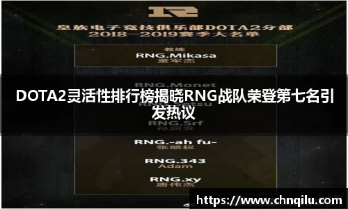 DOTA2灵活性排行榜揭晓RNG战队荣登第七名引发热议