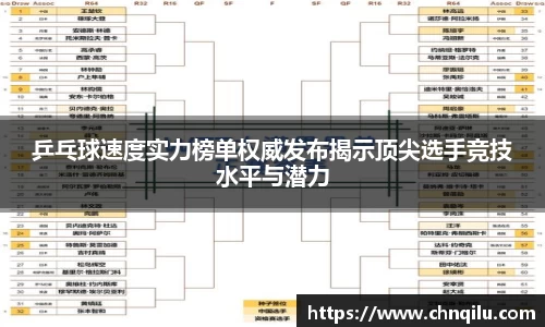 乒乓球速度实力榜单权威发布揭示顶尖选手竞技水平与潜力